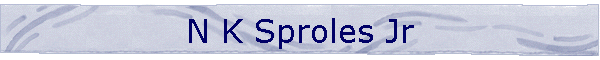 N K Sproles Jr